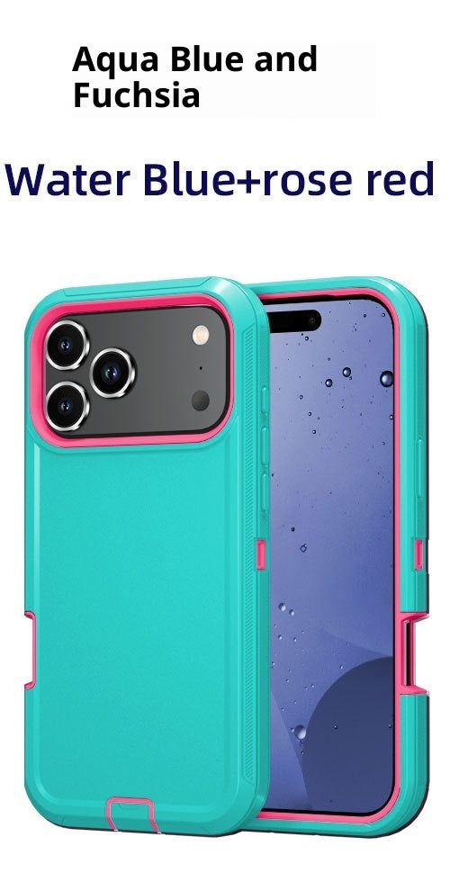 Applicable To New 17promax Three-proof Robot Solid Color Phone Case