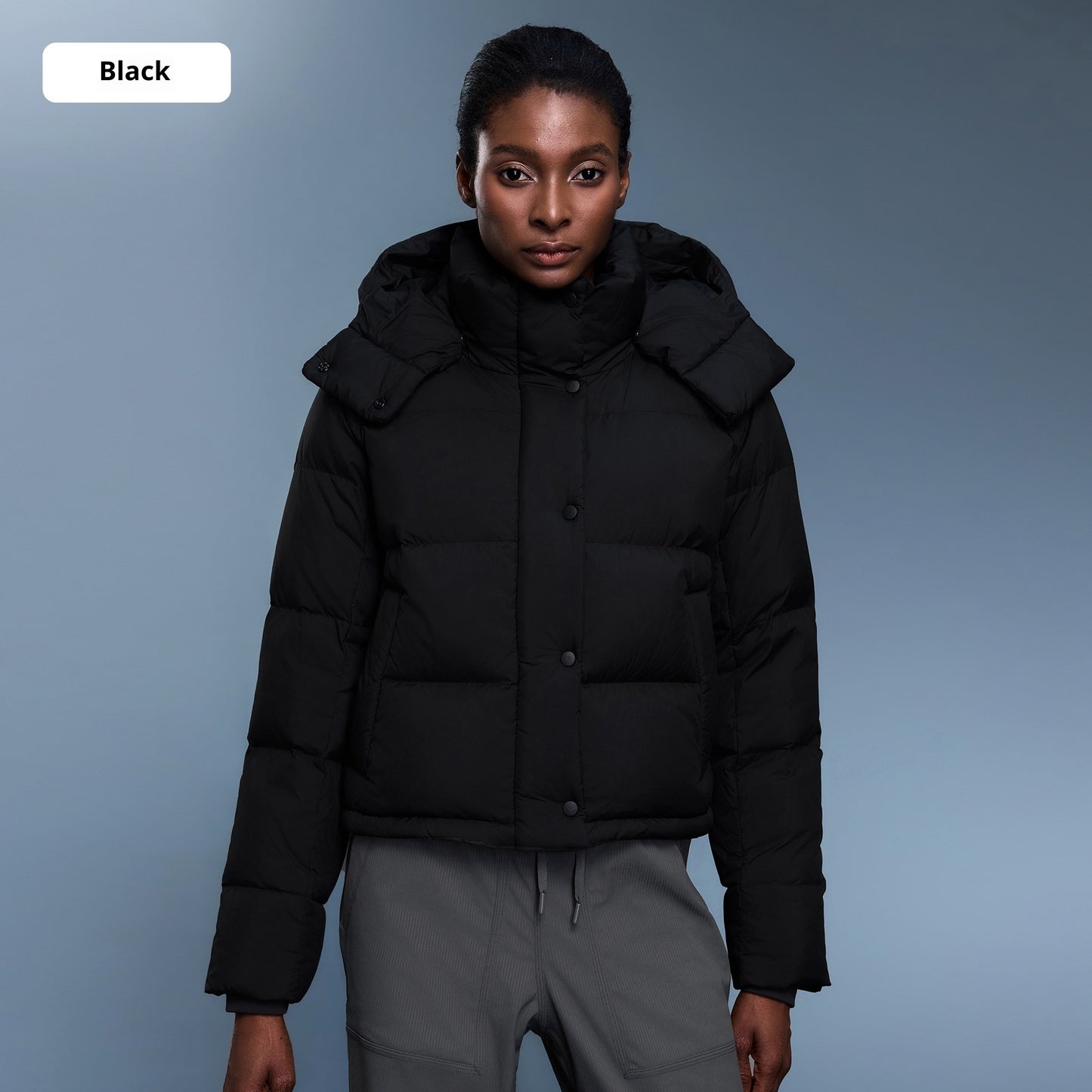 90 White Duck Down Women's New Winter Detachable Hooded Thick Warm Loose Fashion Coat