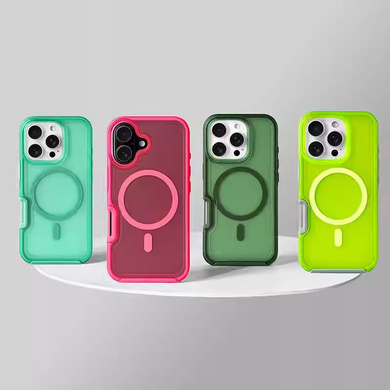 Hochwertige, matte, schlichte, umfassende, stoßfeste und hautfreundliche magnetische Handyhülle