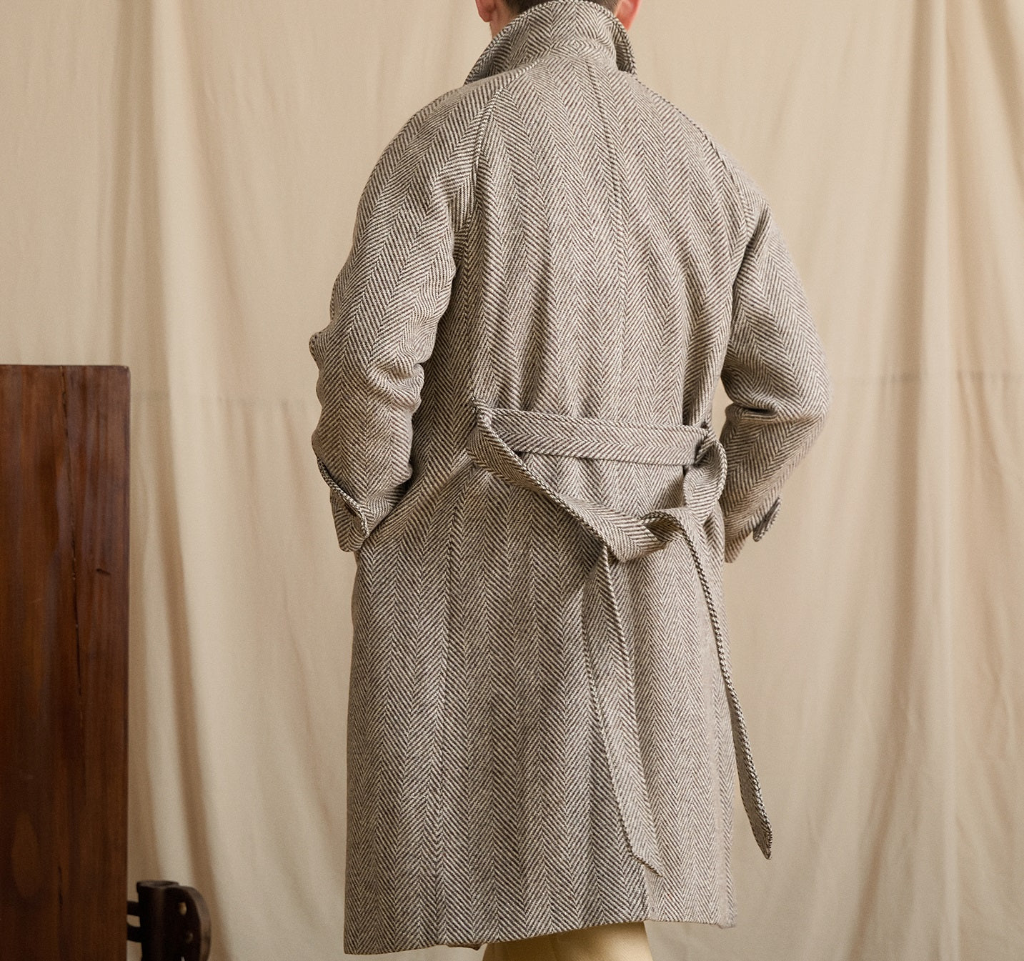 Elegant High-grade Mid-length Loose Lapel Wool Coat Woolen