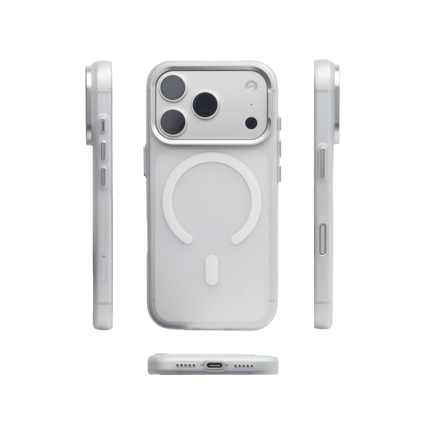 Coque de téléphone iPhone 17 Pro Max avec fixation magnétique mate, effet peau de velours, résistante aux chutes