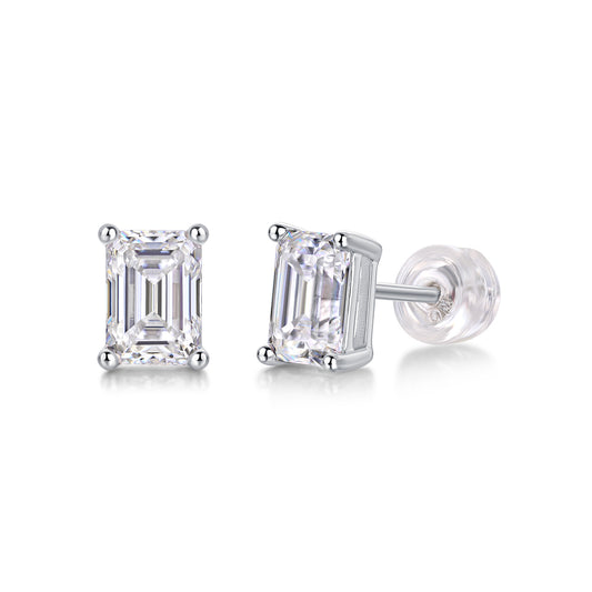 Sinking - A Fashionable And Trendy Accessory Set With Top-quality Moissanite S925 Silver And Platinum-plated Stud Earrings. The Gold Rose Gold Color Can Be Detected By A Diamond Pen